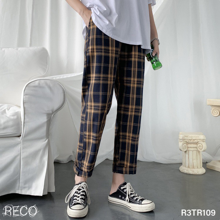 Quần vải Hàn Quốc cao cấp dáng rộng nam nữ Trousers Loose R3TR109 Unisex