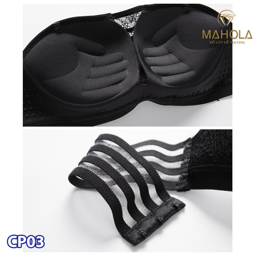 Áo cup không dây rút ngực có đệm bàn tay -Mahola- CP03