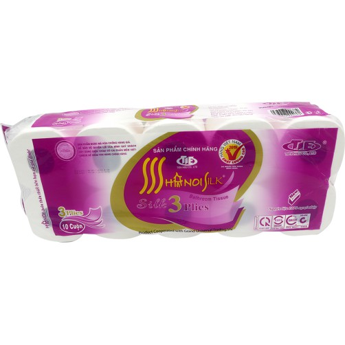 Giấy Vệ Sinh Hà Nội Dây 10 Cuộn siêu mịn có lõi(14)