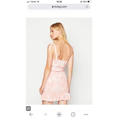 Đầm thun body BCBG smocking