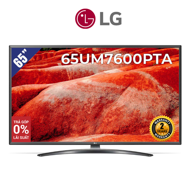 Smart Tivi LG 65 Inch UHD 4K 65UM7600PTA Model 2019 - Có Magic Remote (Chính Hãng) 