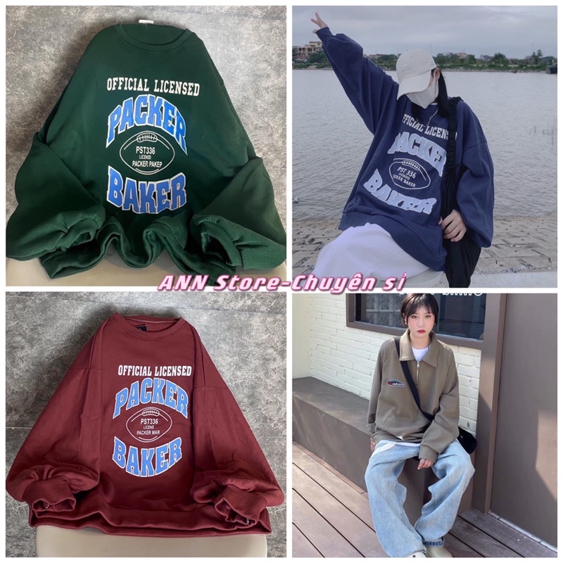 Áo nỉ swt cổ tròn PACKER nỉ ngoại dày mịn (annstore_ảnh thật)