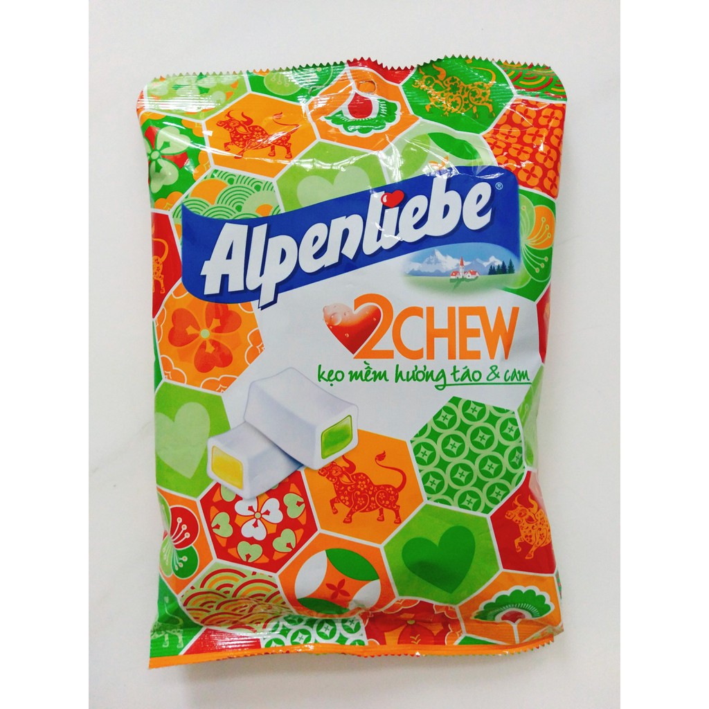 Kẹo Alpenliebe 2 Chew Cam táo Loại 65 Viên