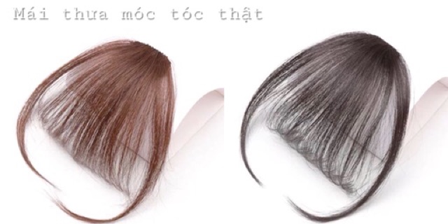Tóc mái thưa bằng tóc thật