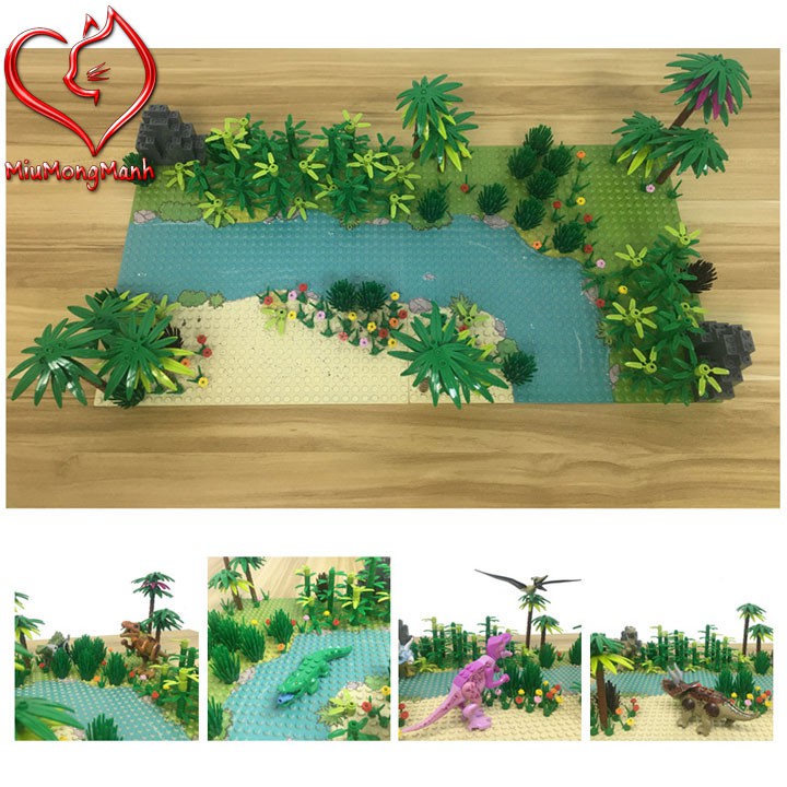 Tấm Nền Dòng Sông Đường Thẳng Base Plate Đồ Chơi Lắp Ráp Xếp Hình Lego DIY