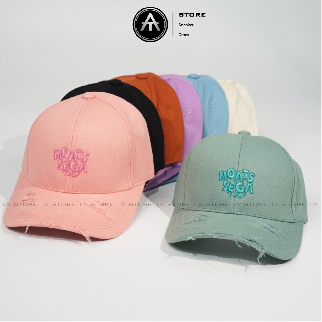 Mũ Lưỡi Trai Nón Kết Thêu Chữ Moats Rách Tua Rua Chất Kaki Form Unisex Nam Nữ Phong Cách Cá Tính Hàng Loại Xịn