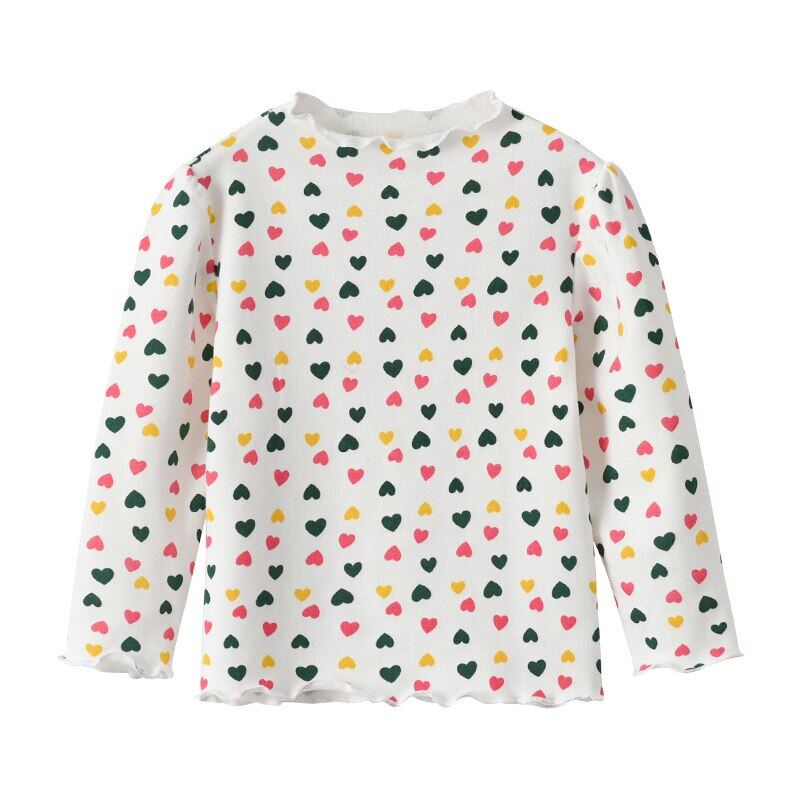 Áo Thun Tay Dài In Hình Trái Cherry Cho Bé Gái 2-6 Tuổi
