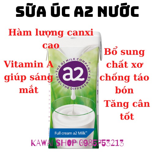  SỮA A2 ÚC DẠNG NƯỚC HỘP 200ML