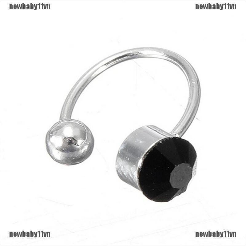 1 Khuyên Kẹp Vành Tai Chữ U Đính Đá Pha Lê