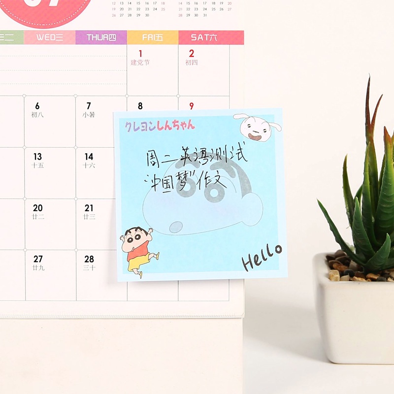 Giấy Dán Ghi Chú Họa Tiết Cậu Bé Bút Chì Shin-Chan Dễ Thương