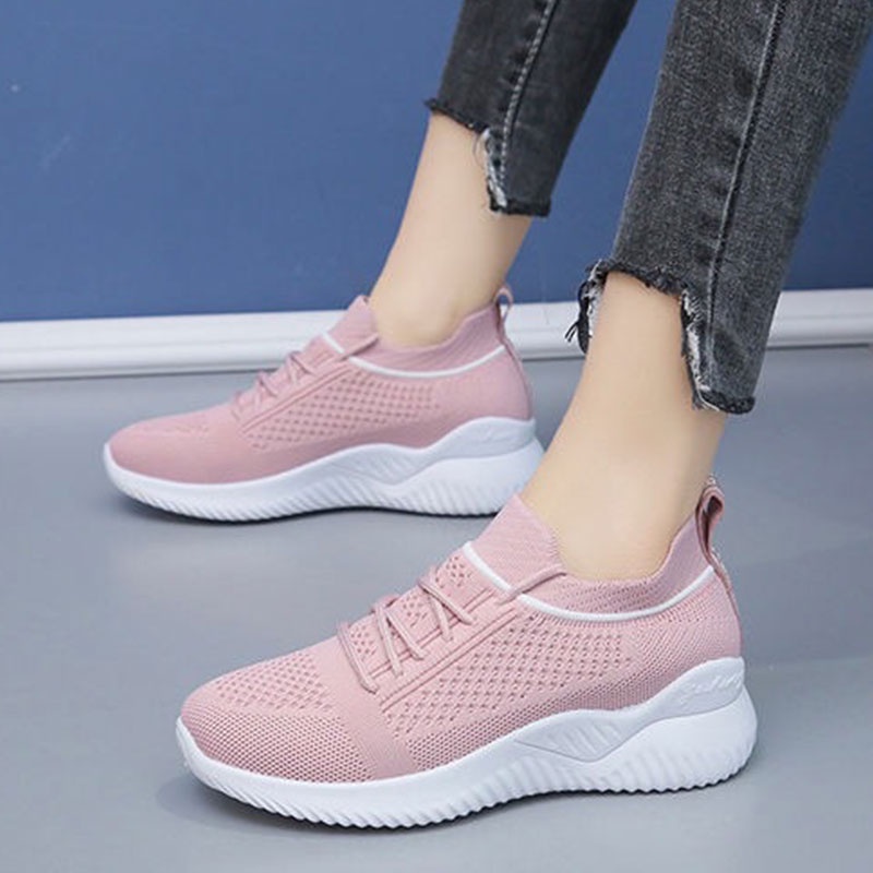 Giày Thể Thao Đế Mềm Phối Lưới Thoáng Khí Thoải Mái Cho Nữ