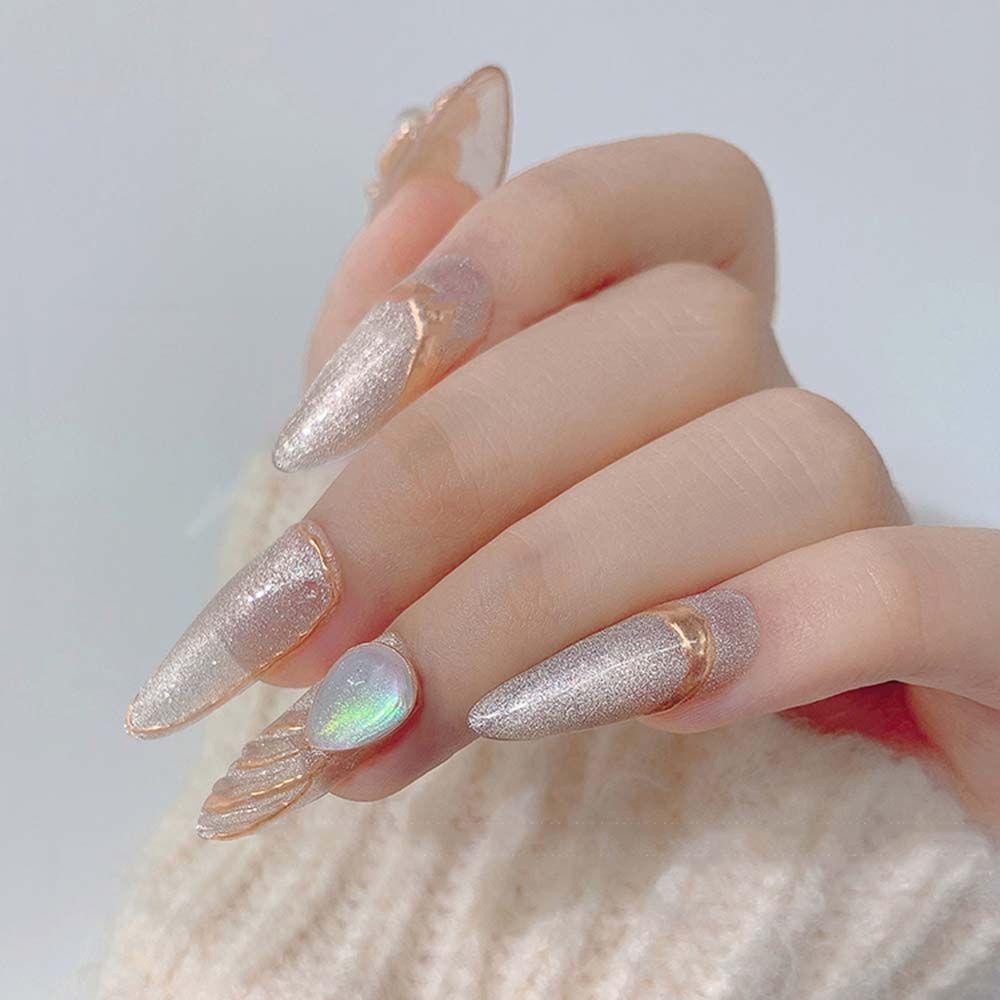 Phụ Kiện Trang Trí Móng Tay 3D Trong Mờ Hình Tròn / Trái Tim Phong Cách Nhật Bản|Đồ Trang Trí Thủ Công Độc Đáo Sáng Tạo