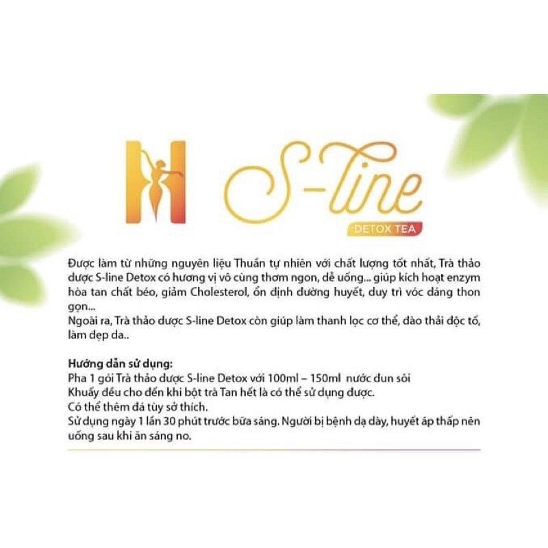 ( Chính Hãng Giá Sỉ ) Trà Đào Giảm Cân Sline Tea, Trà S-Line tặng kèm Cốm Skinny Detox cam kết chính hãng 100%