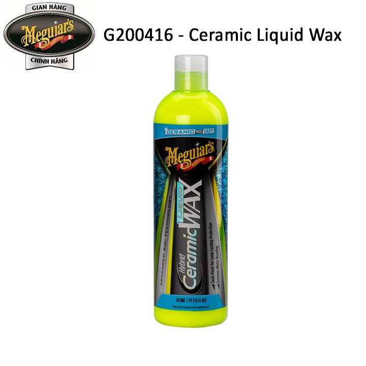 [Mã LT50 giảm 50k đơn 250k] Meguiar's Wax bóng Ceramic cho sơn xe dạng kem - Hybrid Ceramic Liquid Wax - G200416, 473ml