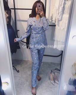 Yukata mẹ và bé cú xanh dương