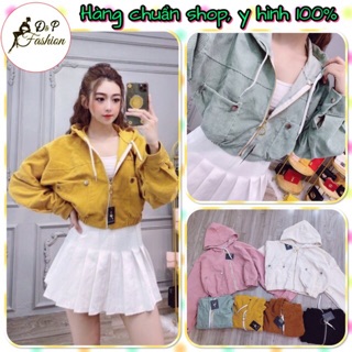 Áo Khoác Lửng Nhung Gân Tăm Hàng Cao Cấp Phối Nút Siêu Sang Chảnh  Hot2020_ Ảnh Thật Kèm Video_ Hàng Có Sẵn