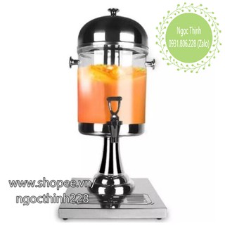 BÌNH ĐỰNG NƯỚC TRÁI CÂY INOX 8 LÍT GIỮ LẠNH NHÀ HÀNG LOẠI DÀY