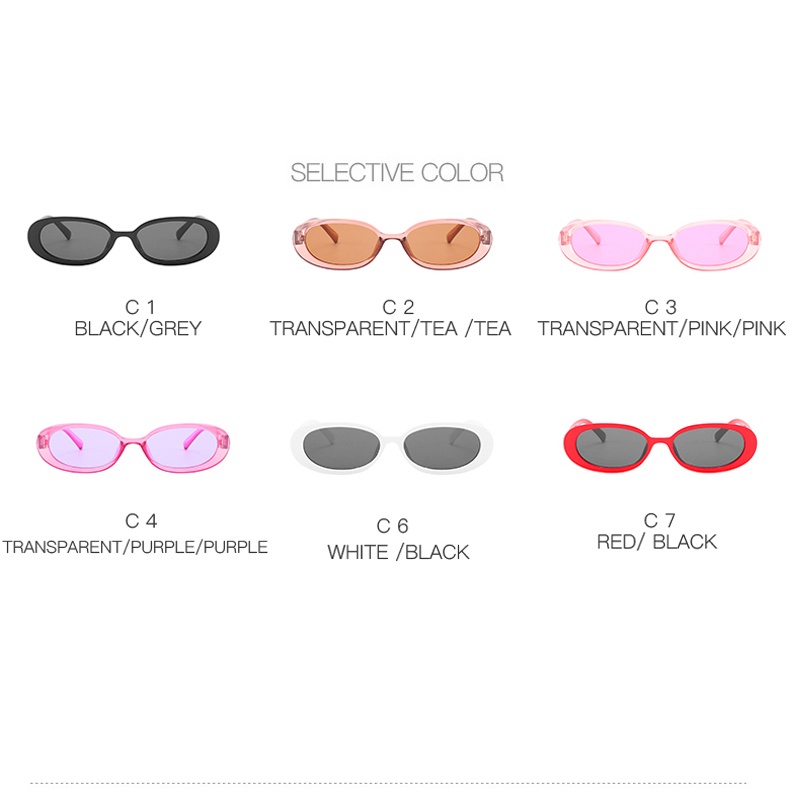 Kính Mát Gọng oval oval Chống Tia UV400 Nhiều Màu Thời Trang Unisex