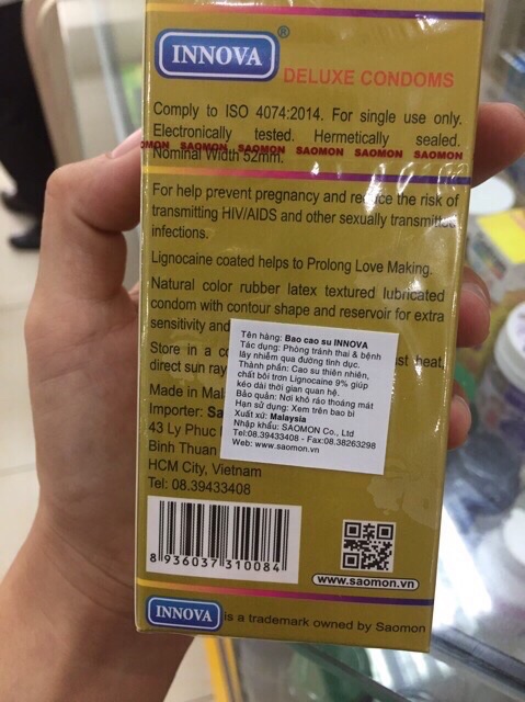 Báo Cáo su INNOVA Vàng Chống suất Tinh sớm có gân gai (12chiếc /hộp )