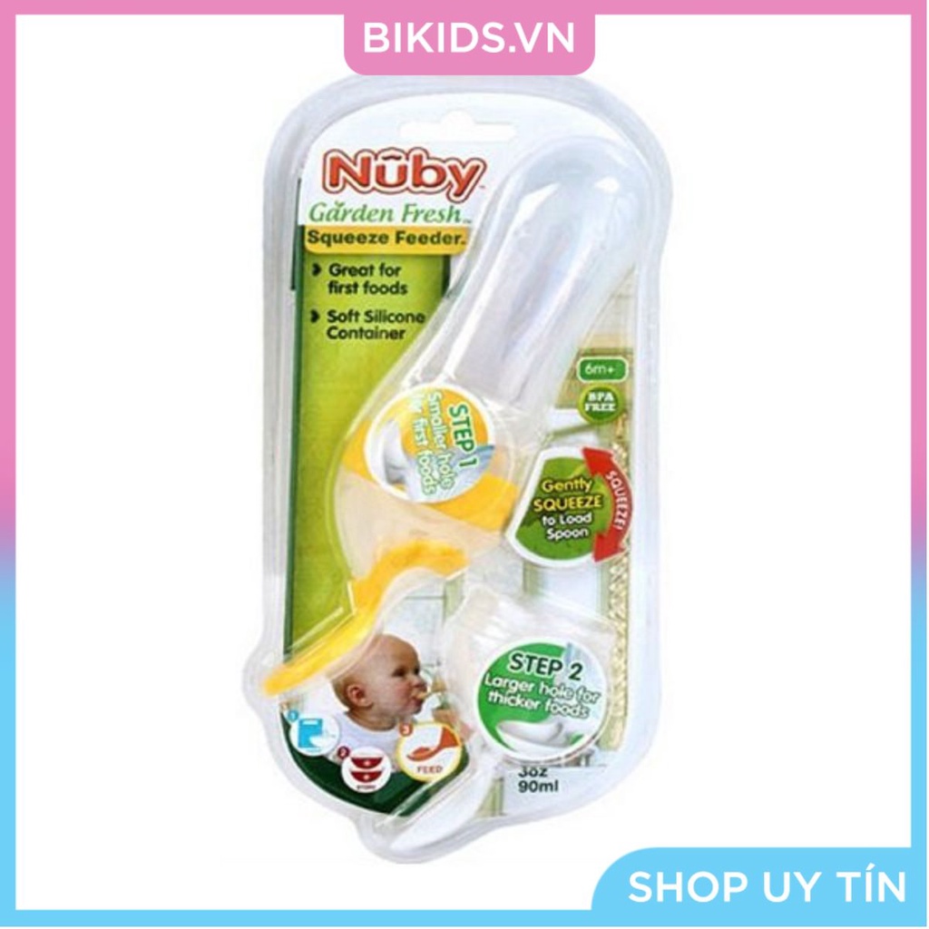 Bình thìa ăn dặm silicone Nuby 90ml (4m+)