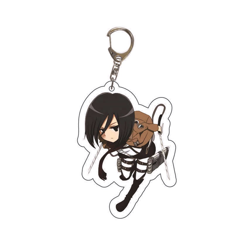 Tmdbyx Móc Khóa Nhựa Acrylic Mặt Hình Nhân Vật Hoạt Hình Anime Attack on Titan Nhật Bản