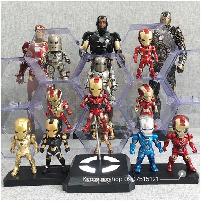Mô hình Chibi Ironman Warmachine Collection có đèn Led