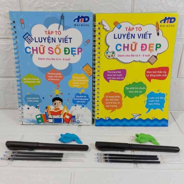 [ GIÁ SỐC ] Bộ tô chữ, tô số tự bay mực thông minh