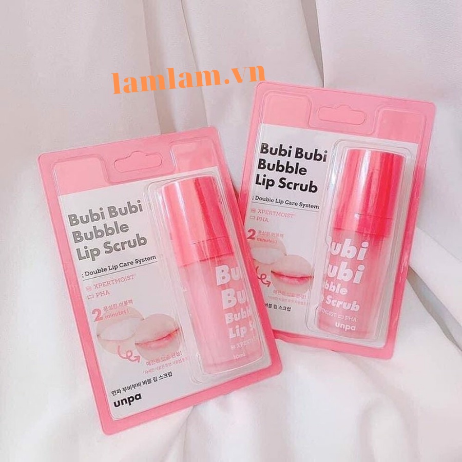 [Mới 2021] Gel tẩy da chết môi Unpa Bubi Bubi Bubble Lip Scrub