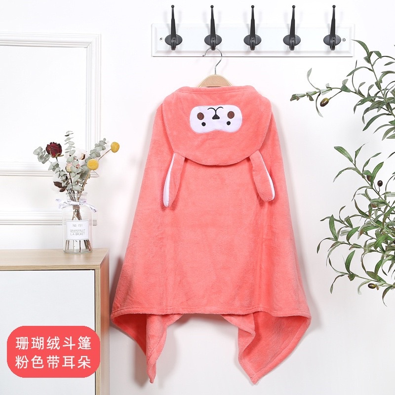 Khăn choàng tắm cho bé trai bé gái chất mịn hình cute hàng quảng châu