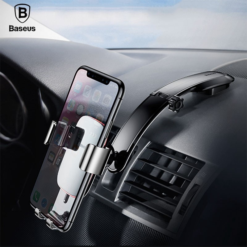 Baseus Metal Car Holder Phone Holder Stand Gravity Air Vent Mount GPS Car Holder