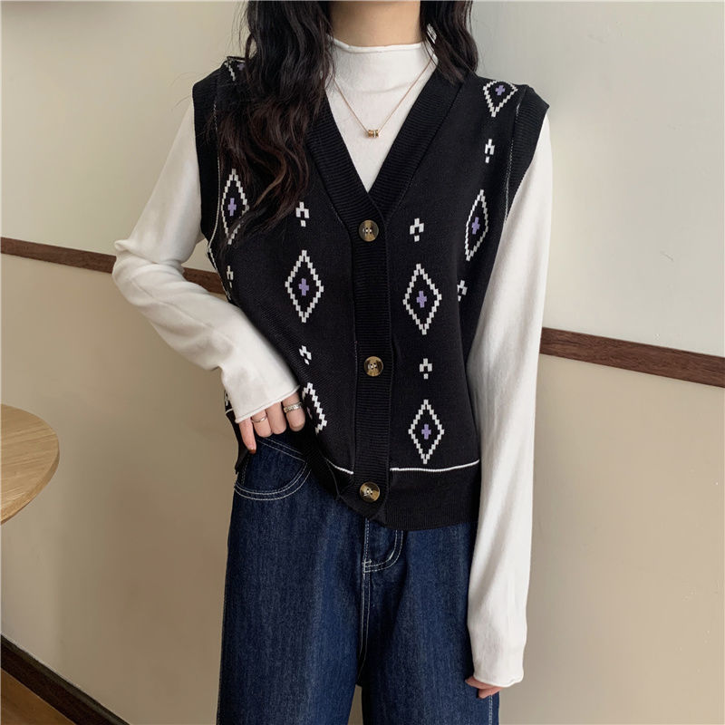 Áo Sweater Không Tay Cổ Chữ V Dáng Rộng Thời Trang 2020 Dành Cho Nữ 2021 Lingge | BigBuy360 - bigbuy360.vn