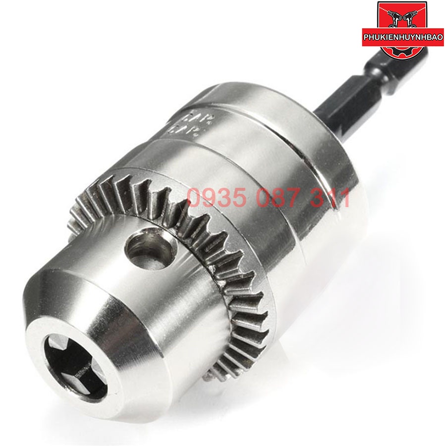 Đầu Kẹp Mũi Khoan 1.5 – 10mm - Đầu Kẹp Côn Kèm Chốt Chuyển Chuôi Lục Giác