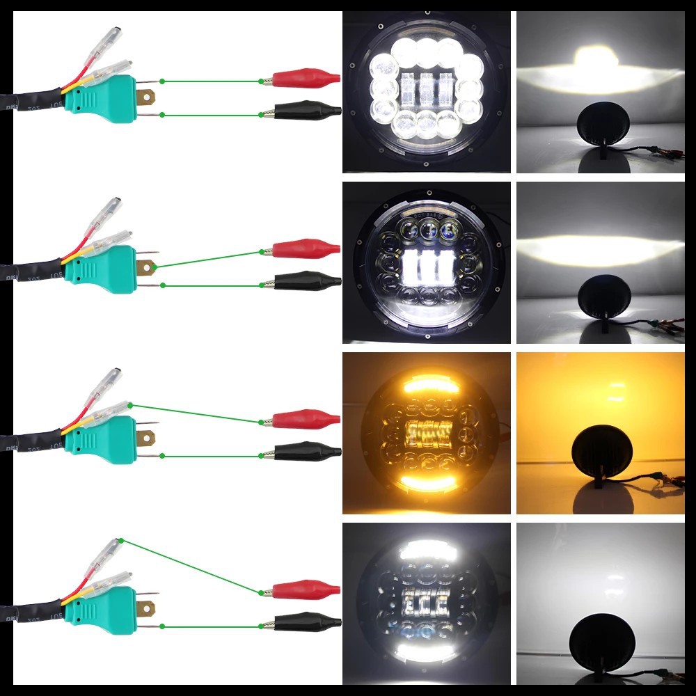 UNI-SHINE Đèn Pha Led Hình Tròn 4x4 3500k / 6500k Cho Xe Jeep Jk Lj Cj Tj Hummer H1 H4