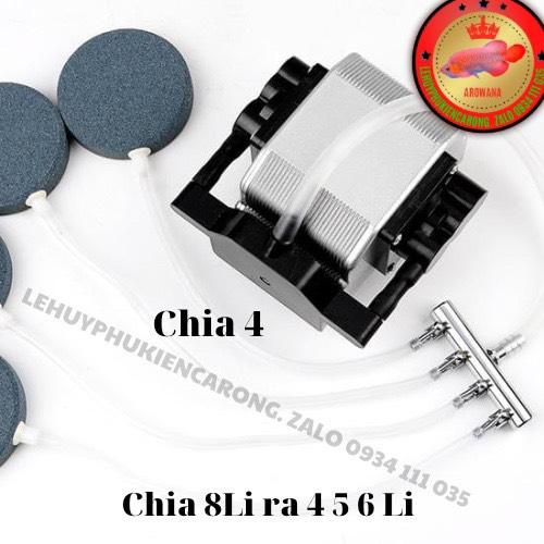Van Inox Chia Khí Oxy/Co2 Khóa Điều Chỉnh - Đầu 8 Li Ra 4 5 6Li Chia 2 4 6 8