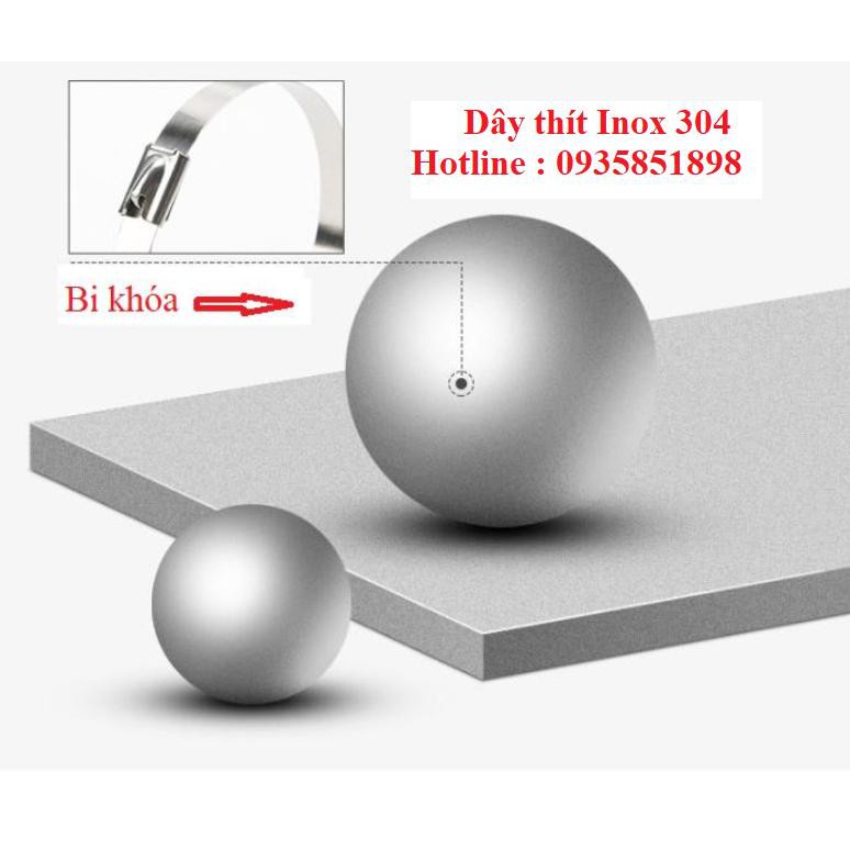 100 sợi dây thít inox 304 chịu lực cao kích thước 4.6x 300mm