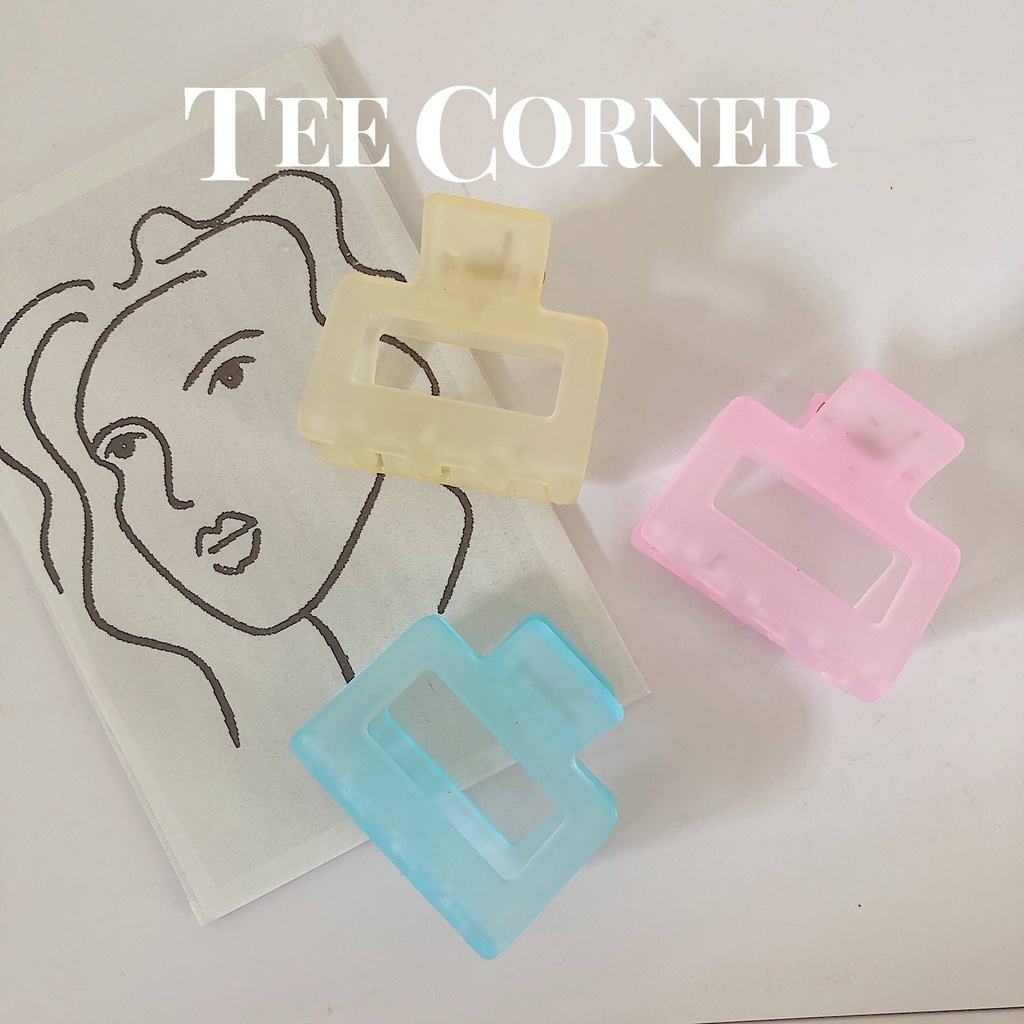 Kẹp Tóc Vuông Mini Màu Trong Hàn Quốc Dễ Thương
