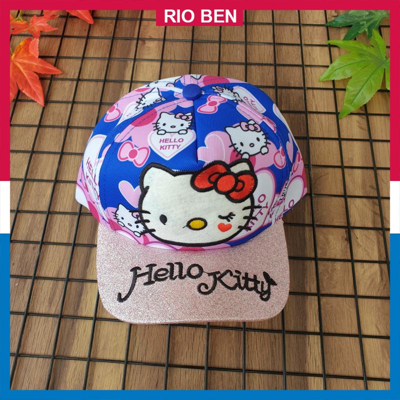 Nón bé gái in 3d hình Hello Kitty, bé từ 3-10 tuổi RBN090