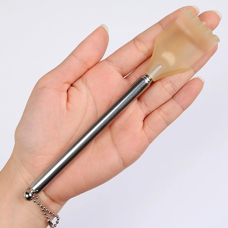 [Hàng mới về] Cây Gãi Lưng Bằng Thép Không Gỉ Có Thể Điều Chỉnh Thoải Mái Tiện Lợi