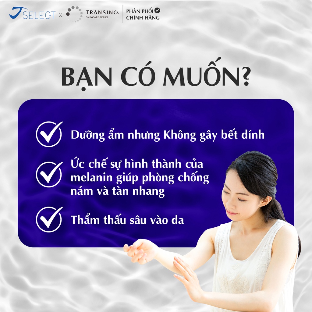 Nước hoa hồng trắng da TRANSINO thẩm thấu sâu vào da 150ml