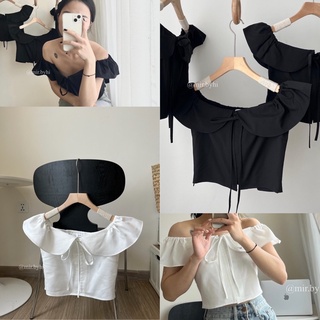𝐁𝐀𝐁𝐘 𝐓𝐎𝐏 | 𝐦𝐢𝐫.𝐛𝐲𝐡𝐢 | Áo trễ vai baby linen
