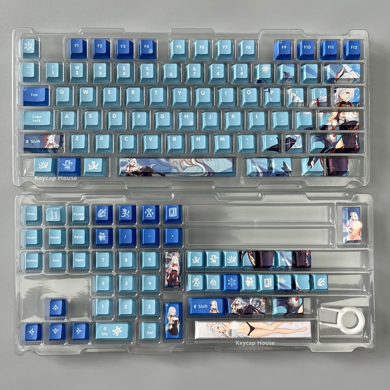 Shenhe Keycap Cherry Hồ sơ Genshin Impact Anime PBT Dye Sub Bàn phím cơ học Keycap
