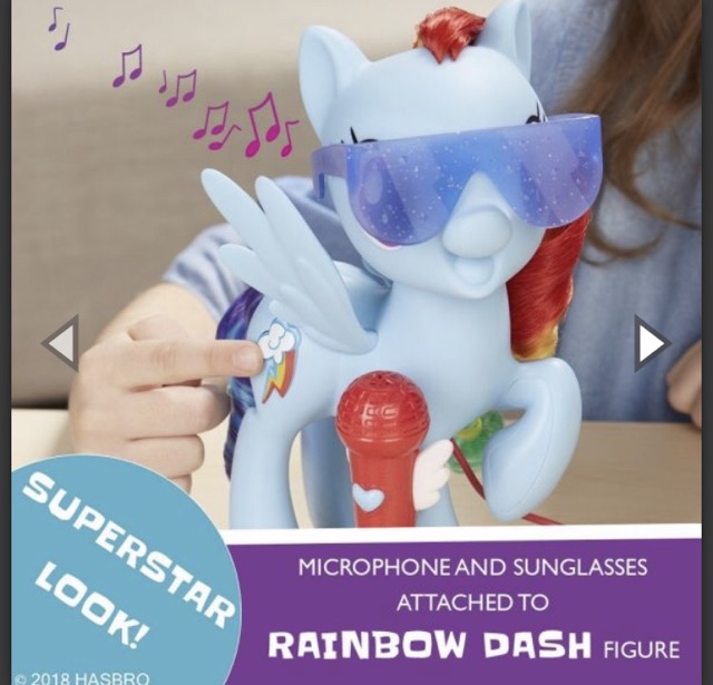 Đồ chơi ngựa Pony karaoke, song ca cùng bé, hiệu Rainbow Dash chính hãng Hasbro Mykingdom