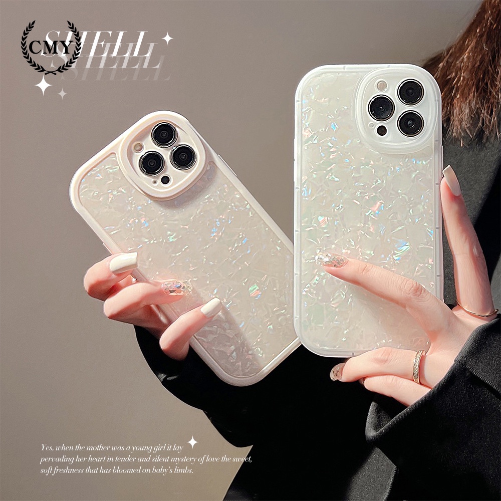 Ốp Điện Thoại Mềm Họa Tiết Vỏ Sò Cho iphone 11 12 13 pro max mini XR XS 7 8 plus