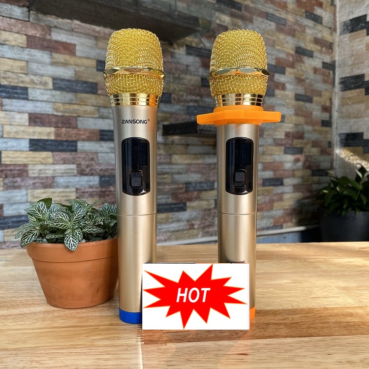 Bộ 2 Micro Không Dây, Lắp Cho Loa kéo, Loa Karaoke Mini, Dùng Cho Soundcard Hát Livestream - Cắm Cho Mixer F4 - F7 - M4