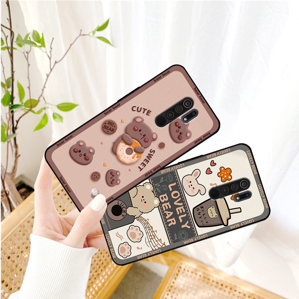 Ốp lưng Xiaomi Redmi 9 in hình gấu bear dễ thương, bền đẹp