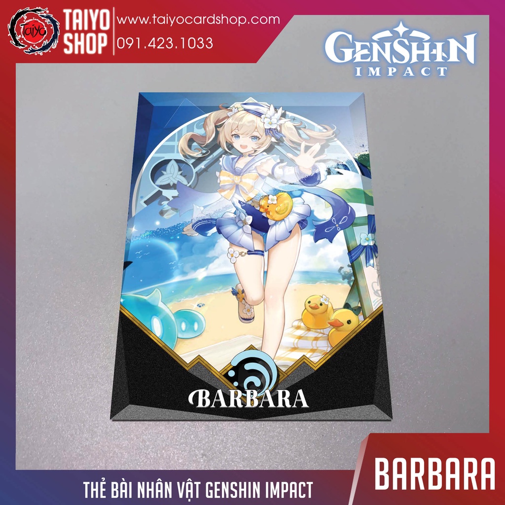 Thẻ bài sưu tầm card custom bánh xốp Genshin Impact Barbara 3