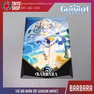 Thẻ bài sưu tầm card custom bánh xốp Genshin Impact Barbara 3
