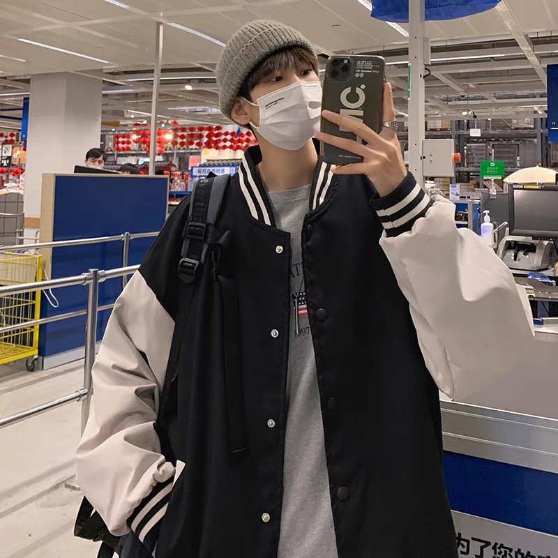 Áo khoác Bomber Jacket dù 2 lớp form rộng nam nữ unisex ulzzang