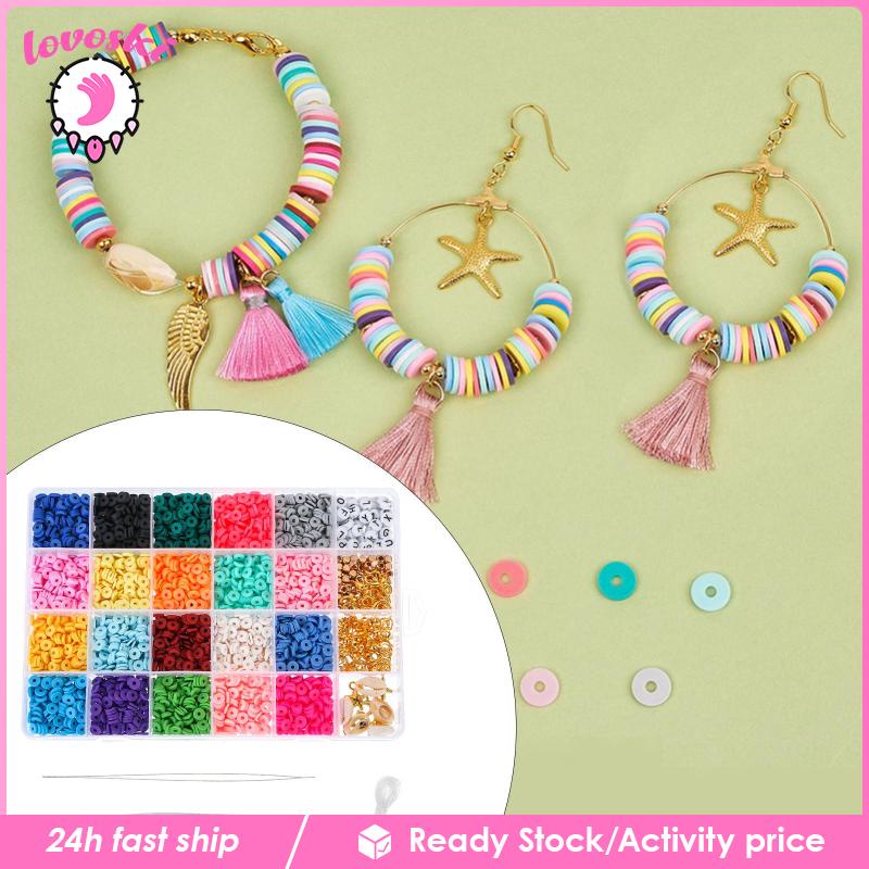 Hộp 4000 Hạt Đất Sét Tròn Nhiều Màu Sắc Để Làm Trang Sức DIY