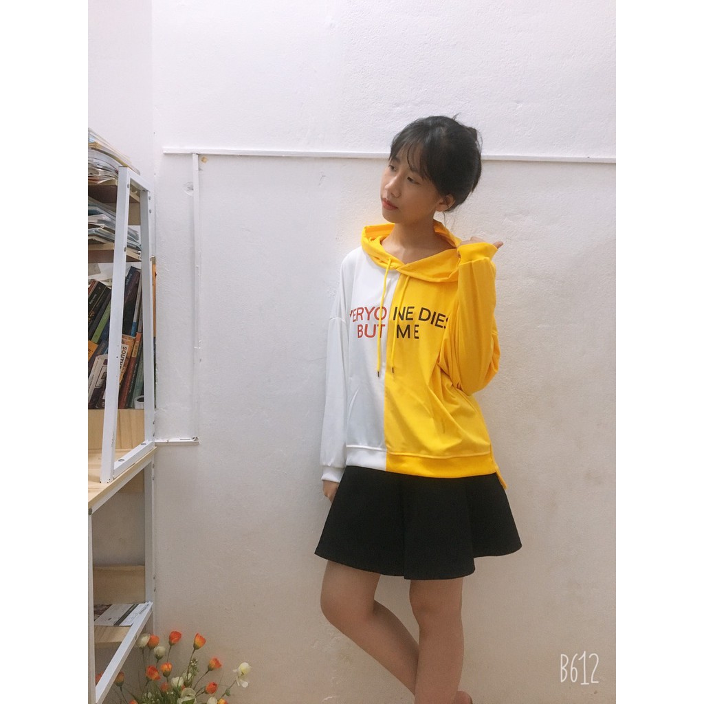 Áo hoodie hai màu cao cấp (Ảnh thật)